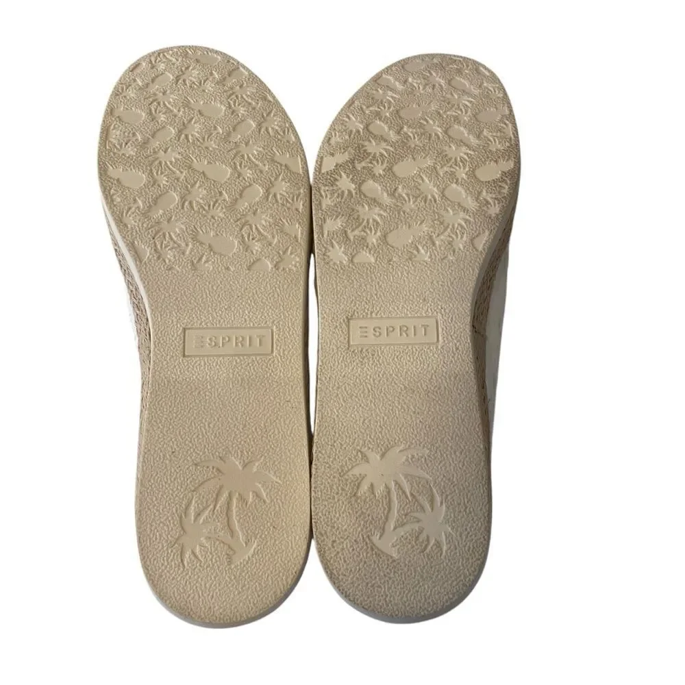 Esprit Nadine White Espadrille Slip-Ons in Ladies size 11M